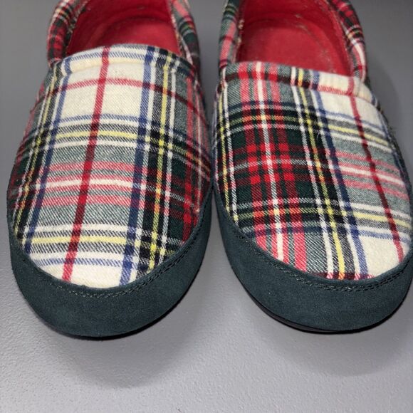 LL Bean Plaid Woman’s 9 M Sweater Fleece Slippers. EUC - Picture 3 of 13
